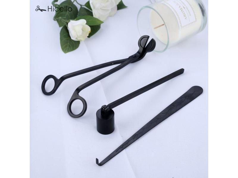 3pcs/set Candle Snuffer Trimmer Hook Stainless Steel Luxury Candle Scissors Carousel 1