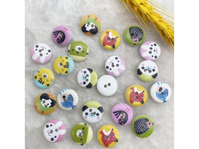 New15mm Round Button Monogrammed Christmas Stripe Plaid Button Love Carousel 1