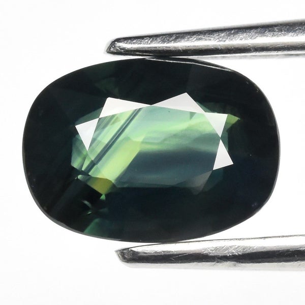 $1 RES * Buy Now $1499.00 * 1.17ct Blue Green Cushion Sapphire Loose Gemstone Carousel 1