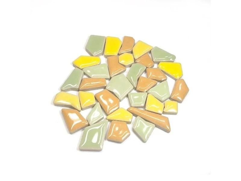 80g/2.82oz Approx. 50 70pcs 1-2.5cm 0.4mm Thickness Porcelain Ceramic Mosaic Carousel 1