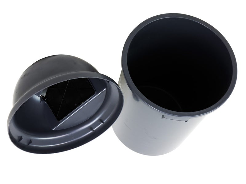 60L Round Rubbish Bin with Self-Closing Push Door Carousel 4