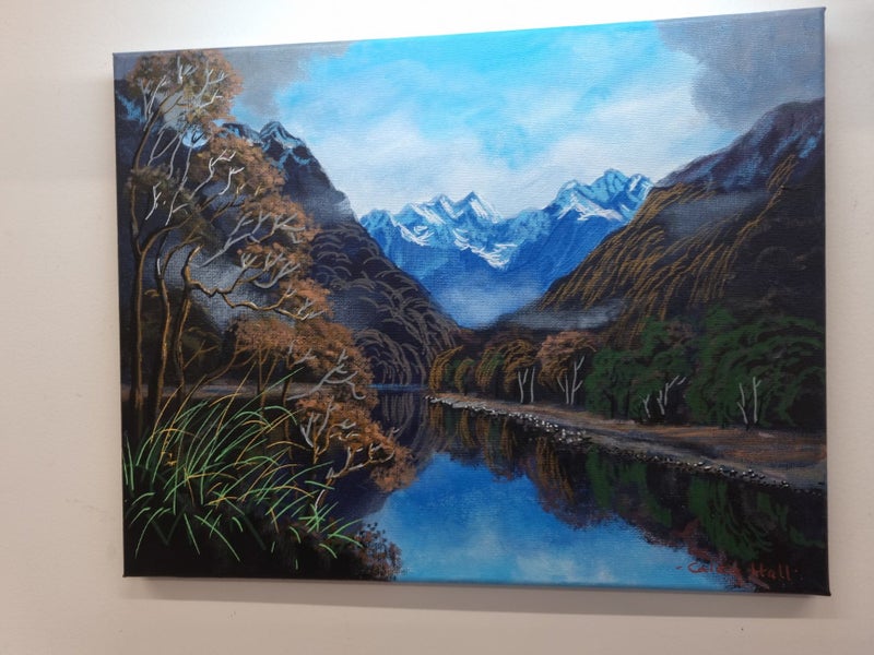 Fiordland Snow - Caley Hall Fine Art Original Painting Carousel 2