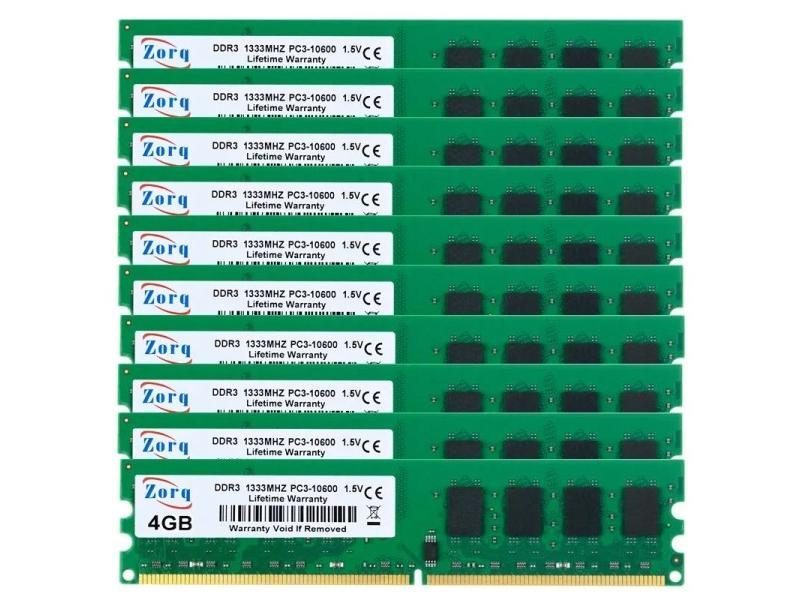 10PCS Set DDR3 4GB 8GB 1333Mhz 1666Mhz PC3-10600 DIMM Desktop PC RAM 240 Pins Carousel 1
