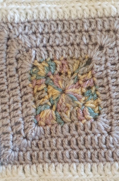 Baby blanket - granny squares with matching beanie Carousel 3