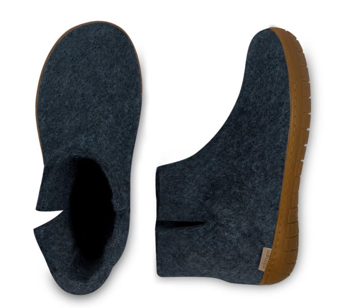 Glerups Felt Boot / Slipper - 100% Pure Natural Wool! - Denim Colour - Size 4263617307682561114