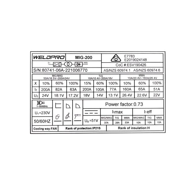 WELDPRO COMBO MIG 200 INVERTER/PLASMA 40 TWO MACHINES FREIGHT FREE Carousel 9