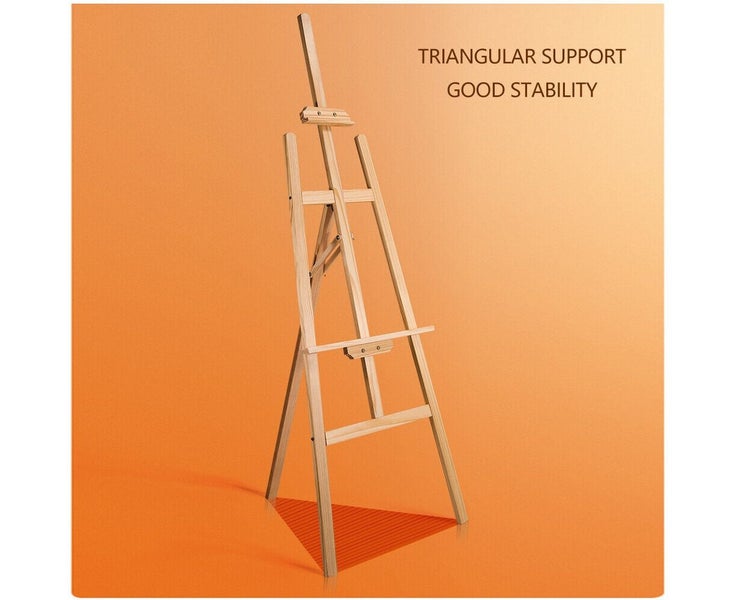 175 CM Solid Pine Wood Easel Artist Art Display Painting Shop Tripod Stand Ad Carousel 2