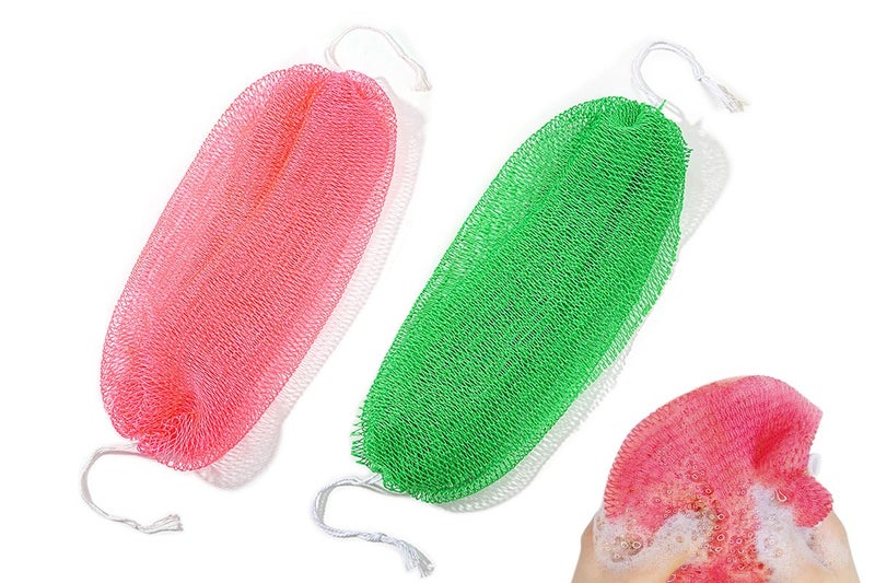 2PCS African Net Sponge Body Scrubber for Exfoliating and Bathing Carousel 1