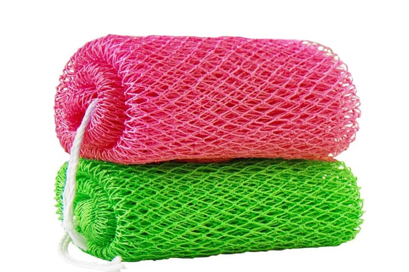 2PCS African Net Sponge Body Scrubber for Exfoliating and Bathing Carousel 7
