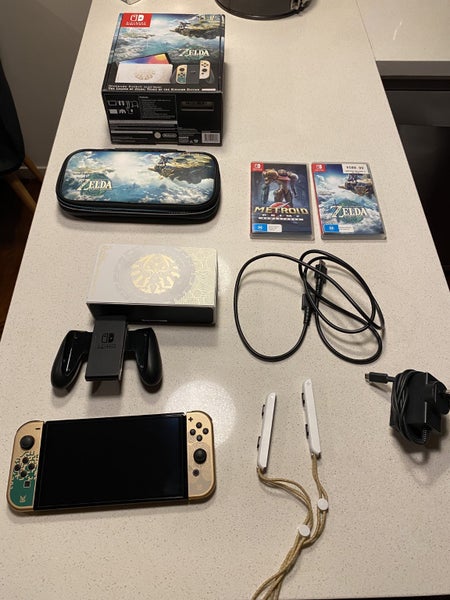 Nintendo Switch OLED Legend of Zelda Limited Edition + 2 games and carry case Carousel 1