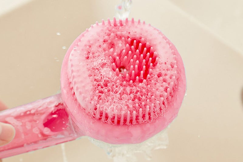 2 In 1 Dog Bath Brush With Shampoo Dispenser Dog Shampoo Brush Bubble Maker-Rose Carousel 6