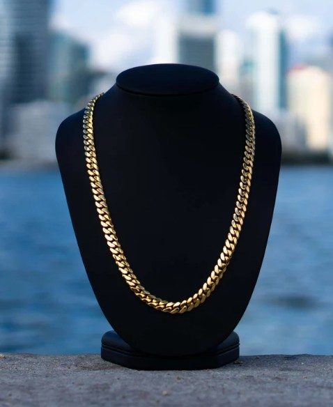 Men's 18k Gold Filled 10MM Solid Cuban Link Chain - SALE! Carousel 2