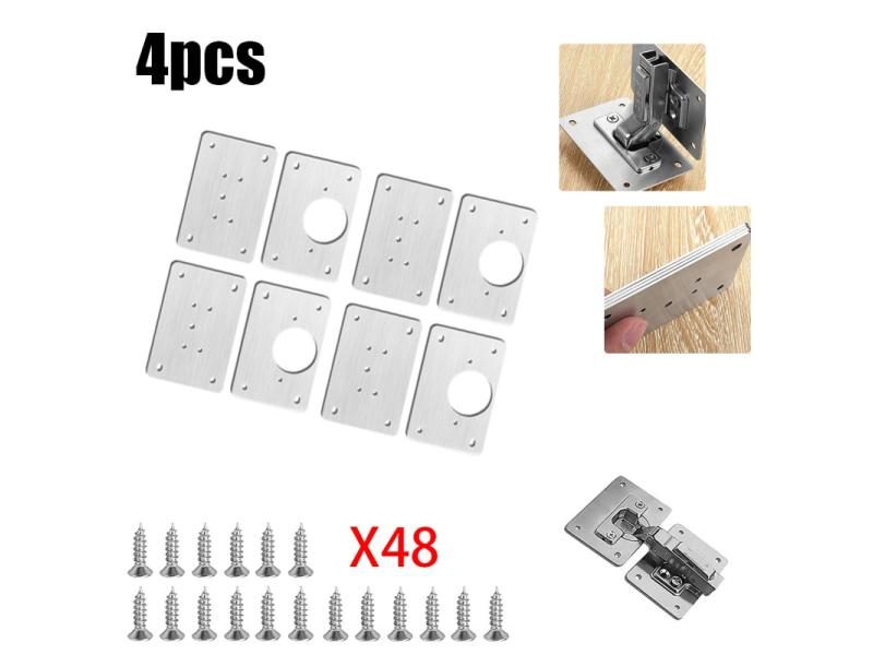 1/2/4/10Pcs Hinge Repair Plate Cabinet Furniture Drawer Table Scharnier Carousel 1
