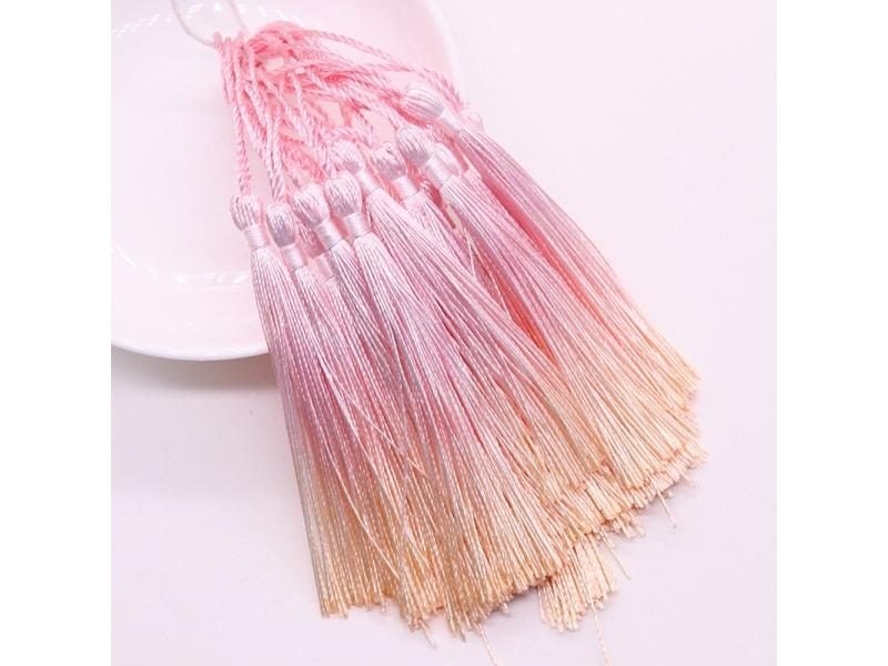 13cm New Gradient Polyester Silk Tassel Fringe For Crafts Jewelry DIY Carousel 1