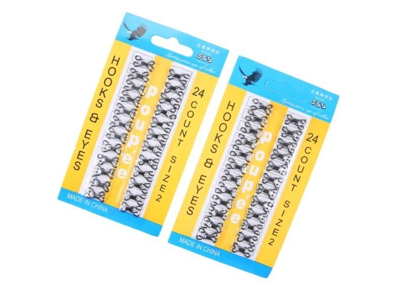 48 Sets 7/8/9/10mm Sewing Hook Eye Metal Buckle Button Fasteners For Carousel 1