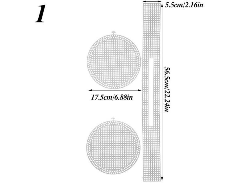 Plastic Grid Plate Bag Knitted Woven Material DIY Wire Hanging Knitting Carousel 1