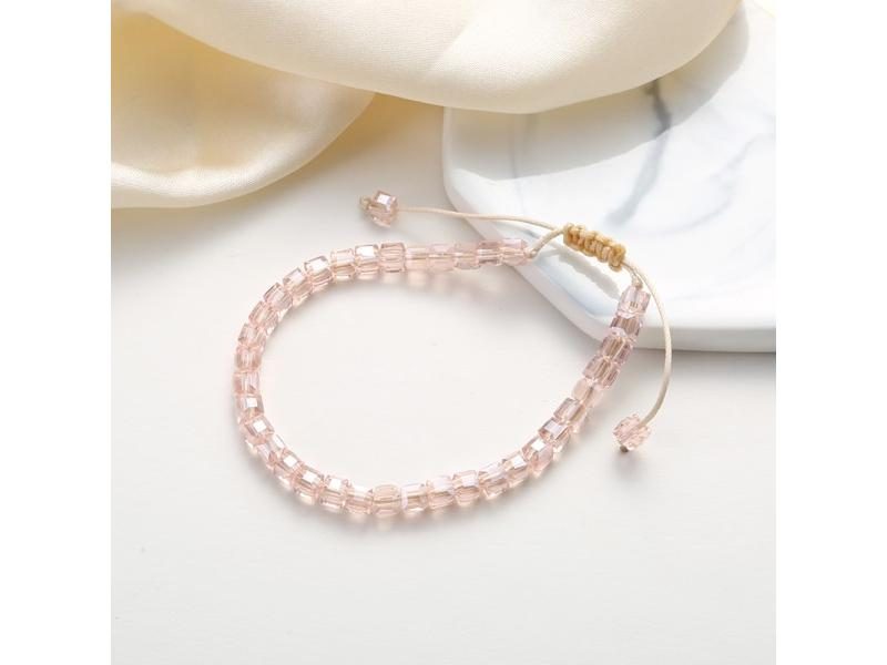 1 Pcs Adjustable Length Cubic Crystal Beaded Bracelet For Women Jewelry Carousel 1