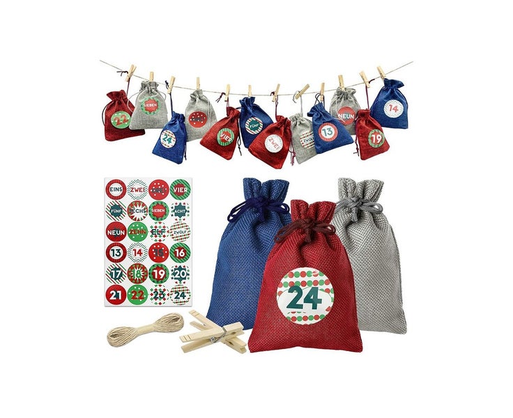 Christmas Calendar Bags | Christmas Countdown Gift Drawstring Bag | 24 Days A Carousel 1