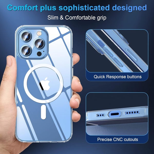 instock new clear phone case for iphone 13 pro cover with magsafe drop proof box64320676692481112
