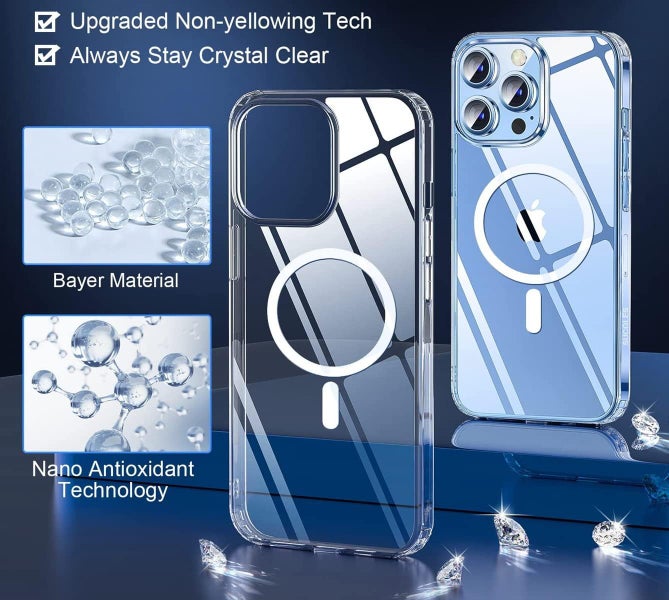 instock new clear phone case for iphone 13 pro cover with magsafe drop proof box64320676692481113