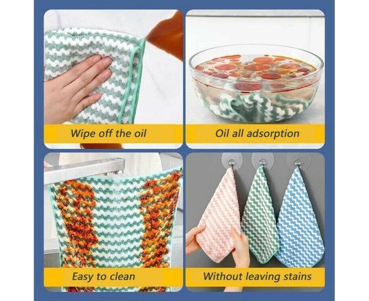 20PCS Microfibre Cleaning Cloth Microfiber Dish Car Glass Kitchen Towel Washi Carousel 2