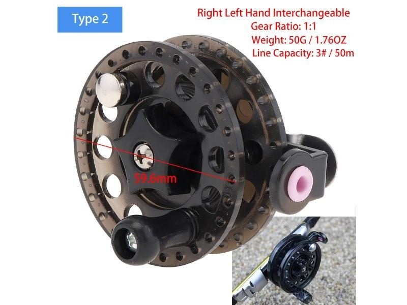 Mini Winter Ice Fishing Reel 50mm-60mm Hand Spool Fishing Tackle Carousel 1