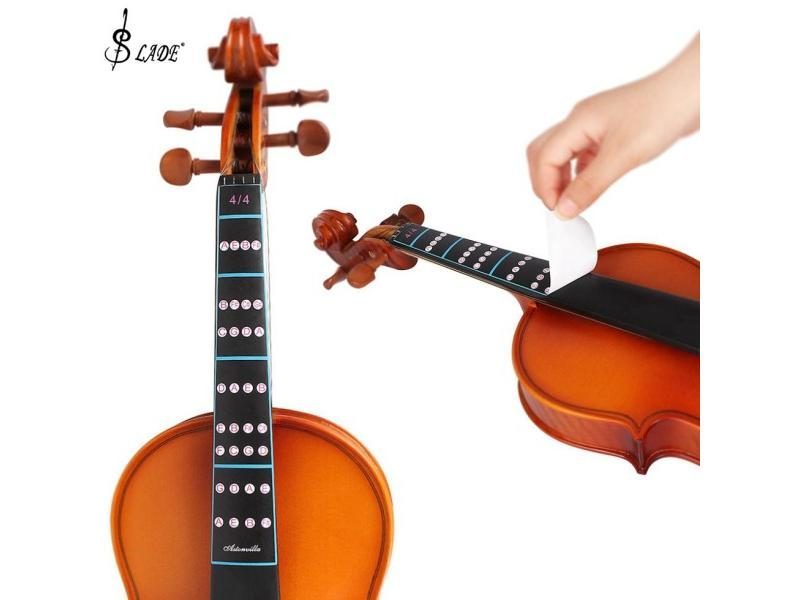 Slade 4/4 Violin Intonation Sticker Fretboard Note Label Fingering Chart Carousel 1