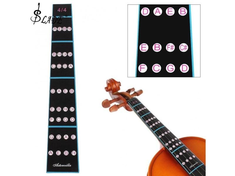 Slade 4/4 Violin Intonation Sticker Fretboard Note Label Fingering Chart Carousel 2