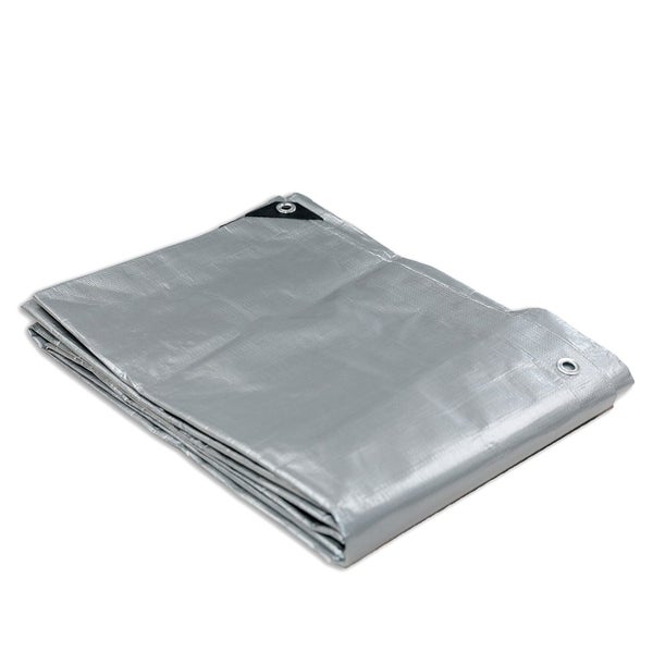 Heavy Duty Silver Black Tarp Tarpaulin 6.1X7.3M Carousel 2