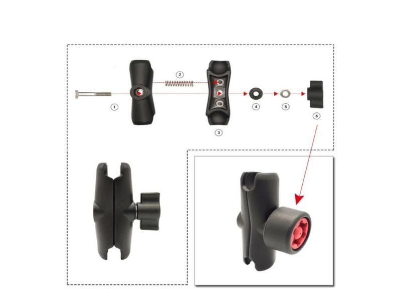 1Pc Anti Theft Pin-Lock Security Knob Key For RAM Mount 1" Arm Socket Phone Carousel 1