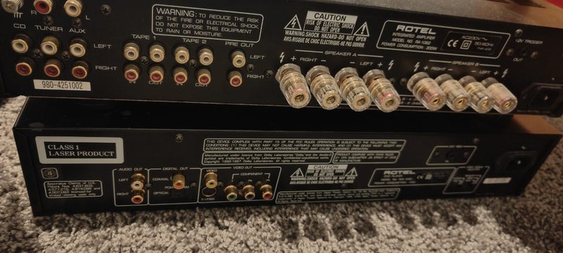 Rotel Amp and CD Player, great sound. Carousel 5