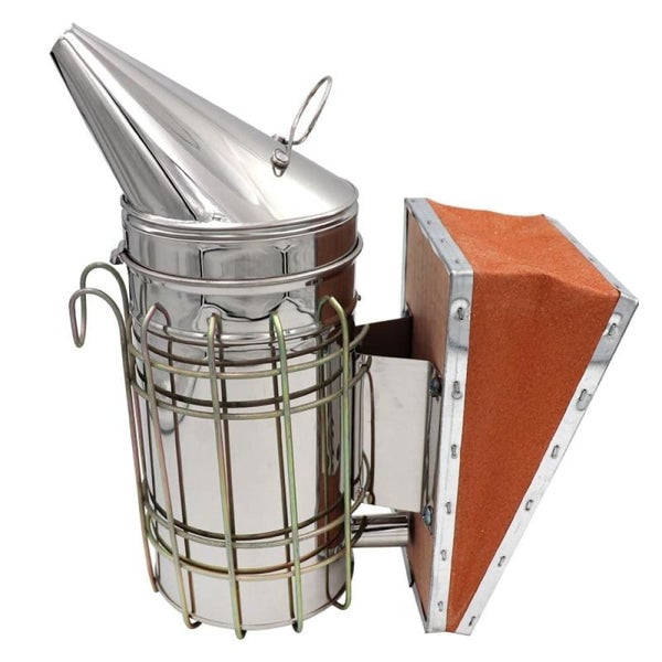 Beekeeping Smoker Stainless Steel Manual Bee Smoke Transmitter Apiculture Equ... Carousel 1