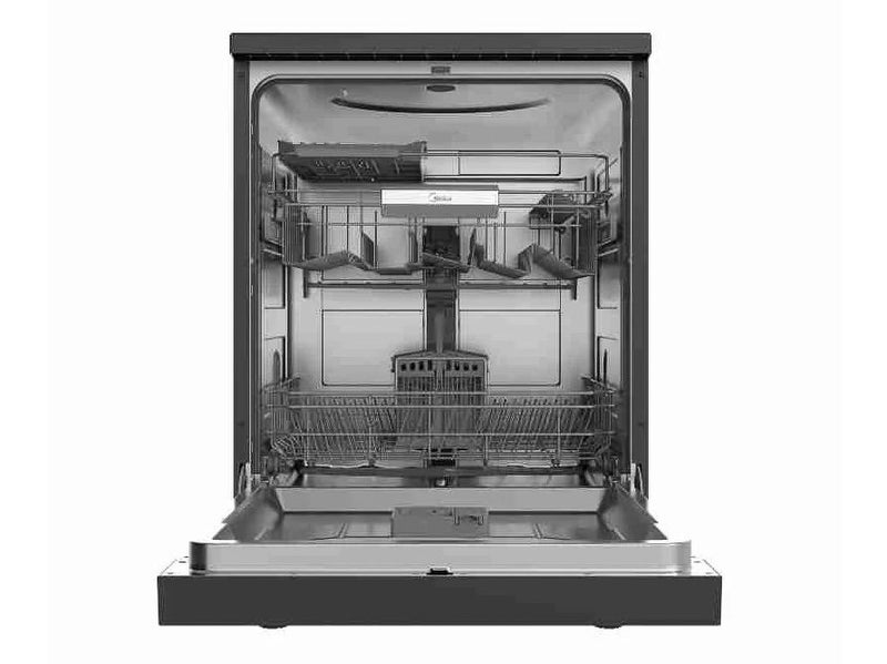 14 Place Dishwasher - Smart Home WIFI - 8 Programs - Black Steel MIDEA Carousel 2