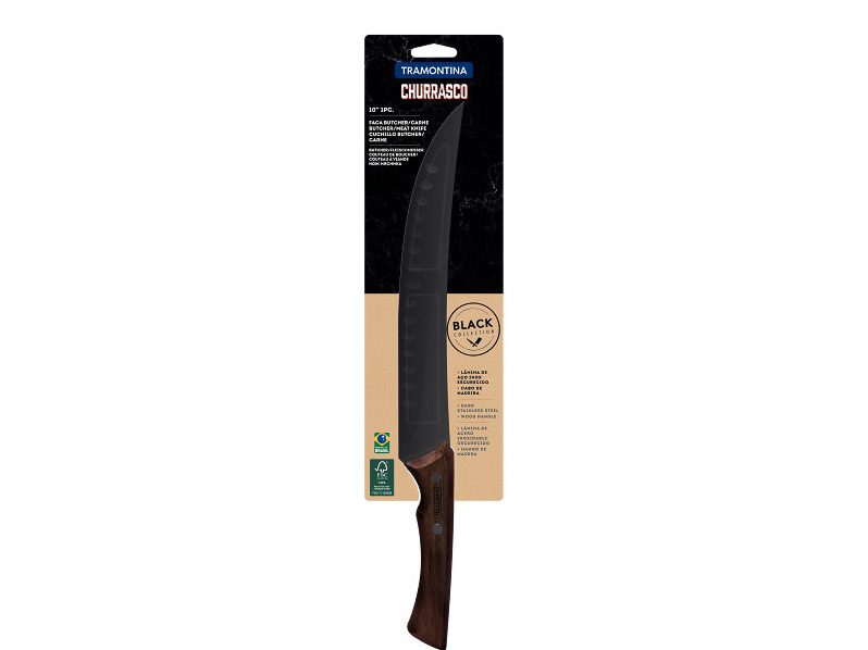 10" Black Collection Butchers Knife - 24cm - TRAMONTINA Churrasco Carousel 2