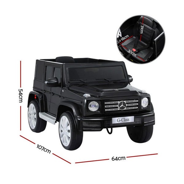 Kids Ride On Car Licensed G500 Electric Toys Horn Remote 12V Black Kids Ride On Carousel 2