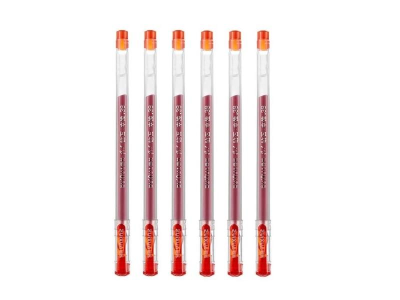 6 Pcs/Set 0.38mm Ink Gel Pen Refill Black/Blue/Red For Exam Signing Carousel 1