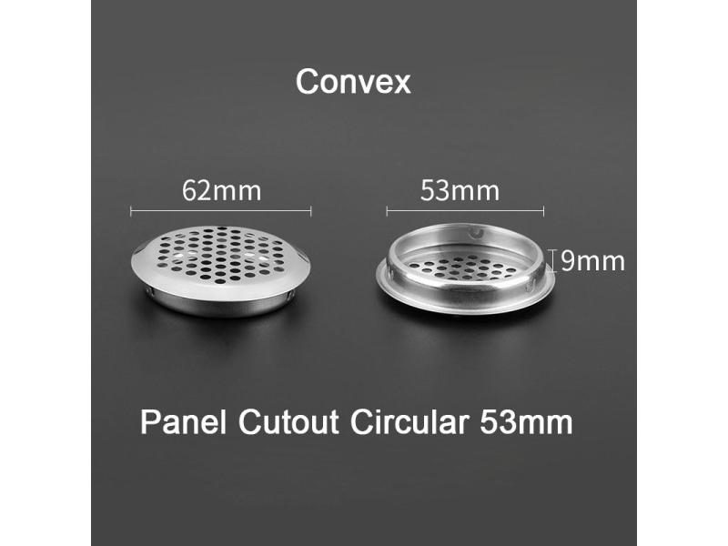 1/2/5/10pcs Stainless Steel Circle Air Vent Grille Cover Wardrobe Cabinet Mesh Carousel 1