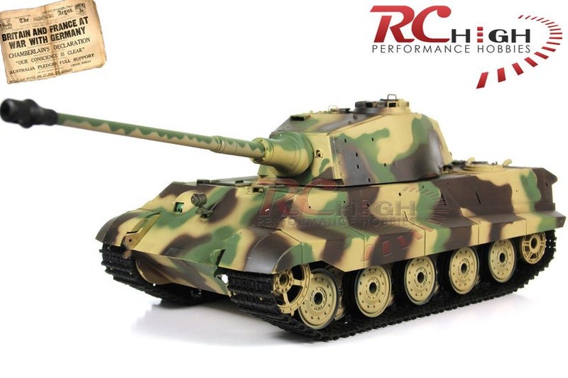 Heng Long 1/16 Scale RTR Full Function German King Tiger (Henschel) Ver 7 RC ... Carousel 1