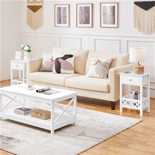 2pcs Side Table Nightstand Carousel 1