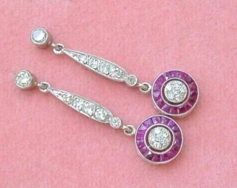 PARDON? YES ITS RIGHT $1res These are thee MOST DIVINE ART DECO INSP EARRINGS Carousel 1