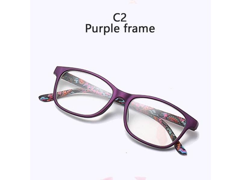 Fashion Women Flower Print Resin Reading Eyeglasses Magnifying Presbyopic Carousel 1