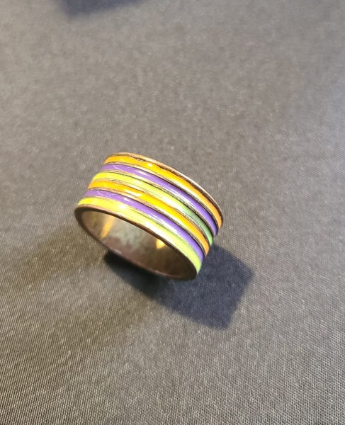Vintage Wide Rainbow Band Ring Size 9 (Afterpay Available) Carousel 2
