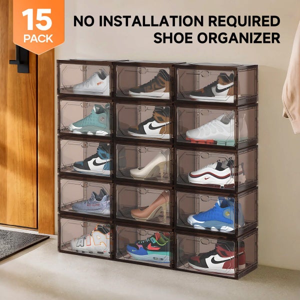 15PCS Shoe Storage Box Cabinet Carousel 2