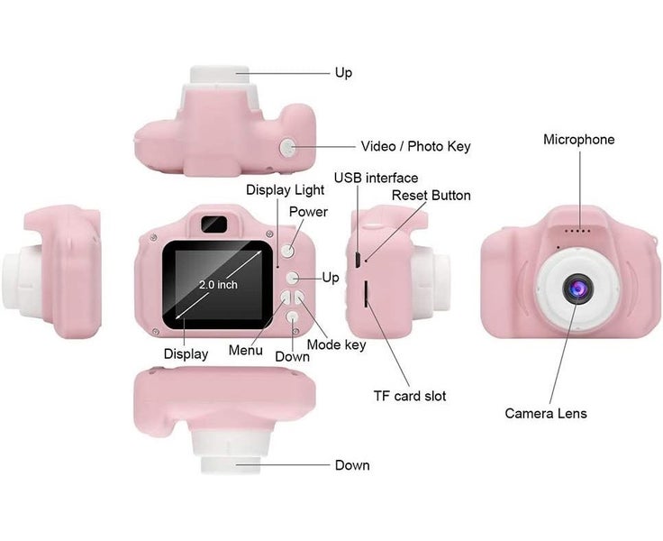 Kids Camera, Mini Rechargeable Kids Digital Camera Shockproof Video Camcorder Carousel 5