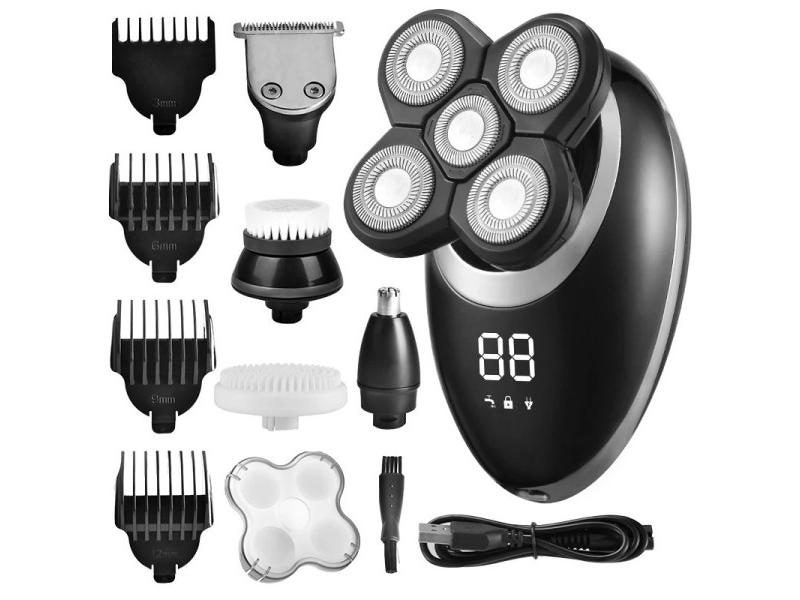 IPX7 Waterproof Electric Shaver Razor For Men With LCD Display Grooming Kit Carousel 1