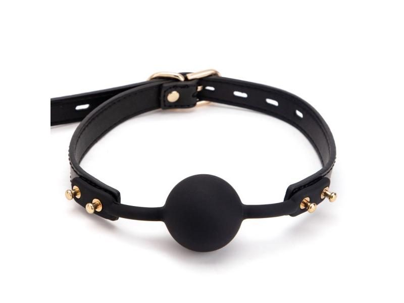 BLACKWOLF BDSM Bondage Kits Genuine Leather Restraint Set Handcuffs Collar Gag Carousel 1