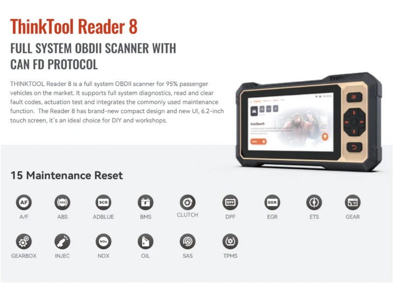 Thinkcar Thinktool Reader 8 All Systems/All Makes Scan Tool Carousel 2