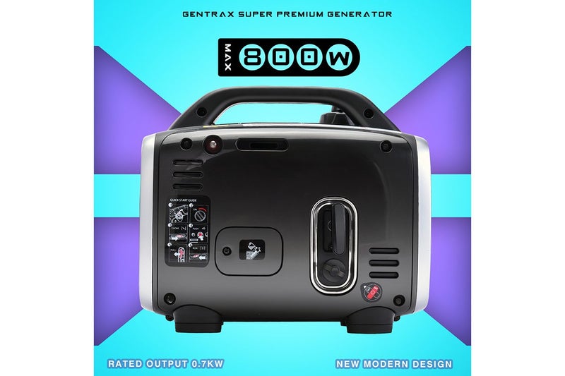 800W Super Premium Portable GenTrax Inverter Generator Sine Wave - Grey Carousel 2