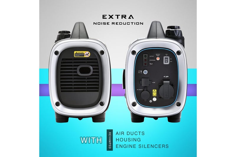 800W Super Premium Portable GenTrax Inverter Generator Sine Wave - Grey Carousel 10