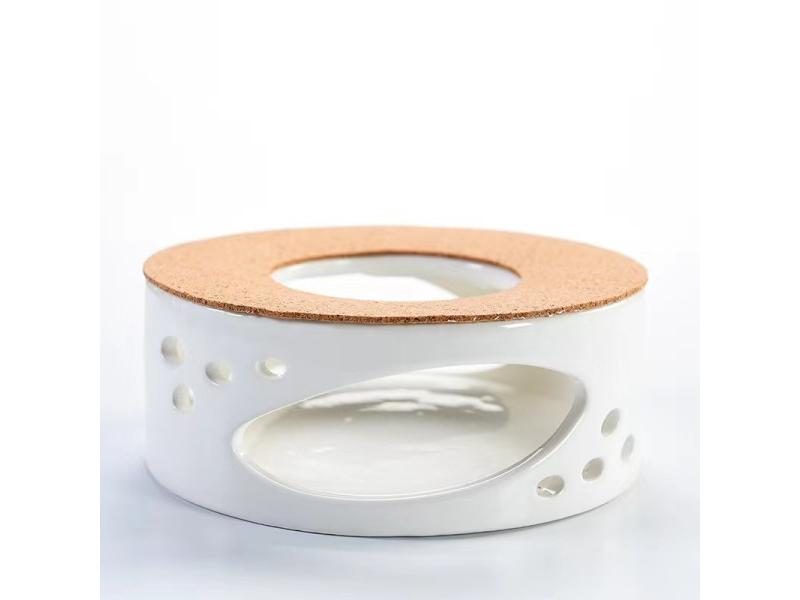 Ceramic Teapot Holder Base Tea Heater Insulation Base For Tea Coffee Carousel 1